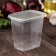 A disposable plastic container with a lid, 10 pcs, 500 ml, 10.8 × 8.2 × 9.2 cm, the color is transparent