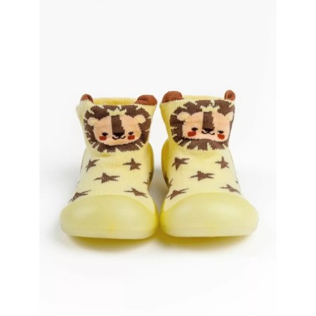Botins-knees children's first step animals with a breathing sole, size 24, yellow color-1
