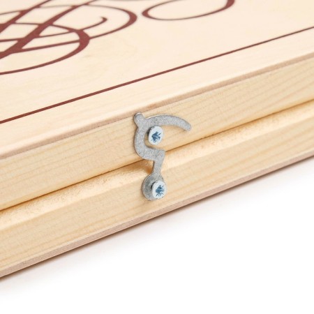 Backgammon "pattern" wooden board 40 x 40 cm, with a field for playing checkers-5