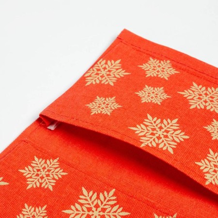 Textile pocket "snowflakes" 2 compartments, 20x41 cm-6