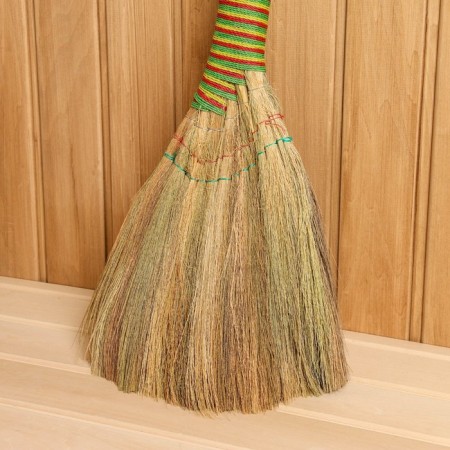 Rice broom with a bamboo pen, 80 cm-1