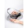 Women's bag with zipper, silver color