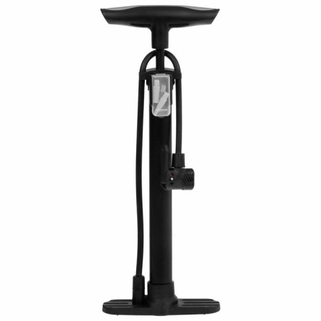 Floor pump with a needle and nozzles, plastic, black color-2