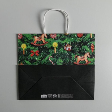 Package Gift Craft "New Year's Christmas tree", 32 x 28 x 15 cm, New Year-4