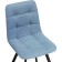 Stool on a metal frame chilli metal/velor, black/blue 43.5x50x87.5 cm