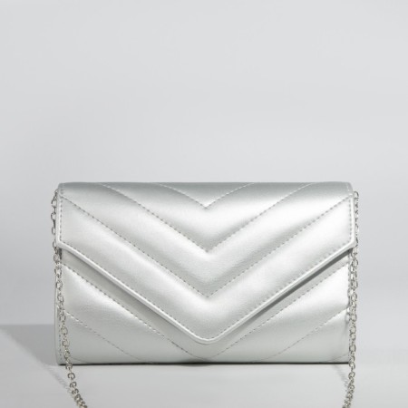 Female bag on a magnet, silver color
