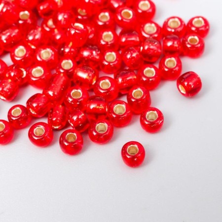 Round 6/0 beads in the bottle "red" transparent-color 20 g-2