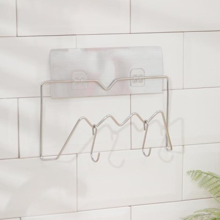 Holder for lids with hooks, on Velcro, 23.5 × 13 × 8.5 cm, chromium color-1