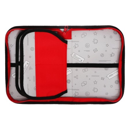 Penal 3 sections, tab inside, 140 x 210 x 40 mm, fabric, calligrata top block "ANime sneakers"-6