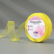 Kapron tape, 20 mm, 20 ± 1 m, lemon color №143