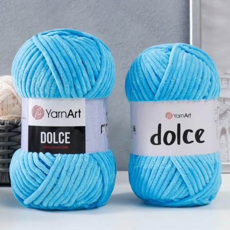 Yarn "Dolce" 100% micropoliester 120m/100g (758 t. Blue)