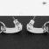 Hanging earrings with “Hollywood” rhinestones with threads, white color in silver, 9 cm