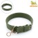 Four-layer collar with a swivel, 80 x 4.9 cm, Osh 64-74 cm, polyester, green