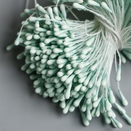 Stamens for flowers "Drops mature green" d = 1.5 mm set 400 pcs length 6 cm-2