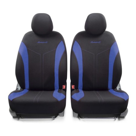 Auto-Cherkhly Flex, wear-resistant polyester, cotton inserts, 2 mm foam, 3D cut, 11 objects, 5 head restraints, 2 lightning, Airbag black and blue-1