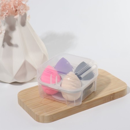 Makeup sponge, set - 4 pcs, increase when getting wet, multi -colored-9