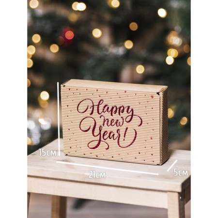 Folded rifting box "New Year", 21 x 15 x 5 cm, New Year-1