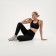 Top female, with breast support, size XL (50), black color