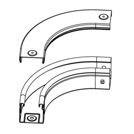 CPO 90 DKC 38002 cover, horizontal angle 90 °, base 100 mm
