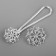 Decorative fastener, d = 2.4/3.1 cm, silver color