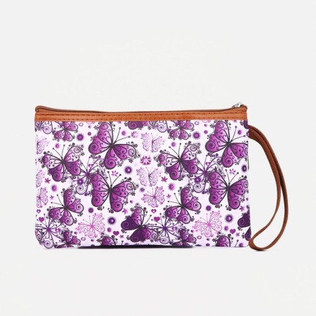 Lightning cosmetic bag, external pocket, purple color-1