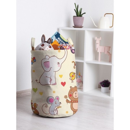 Basket for toys "Gray card, size 35x50 cm