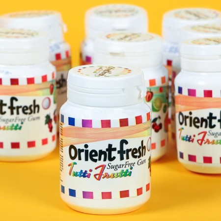 Chewing gum without sugar Orient Fresh with the taste of Tutti-Frutti, 60 g-1