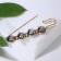 Pin "Quartet" ball No. 14, 8.5 cm, glossy gray color in gold
