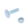 Bolt furniture tundra Krep Din603 8x30 with a nut, zinc, 6 pcs.