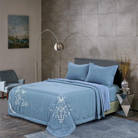 A set with a blanket Duet "Isis", size 230x250 cm, 160x220 cm - 2 pcs, 50x70 cm - 2 pcs, color sea wave