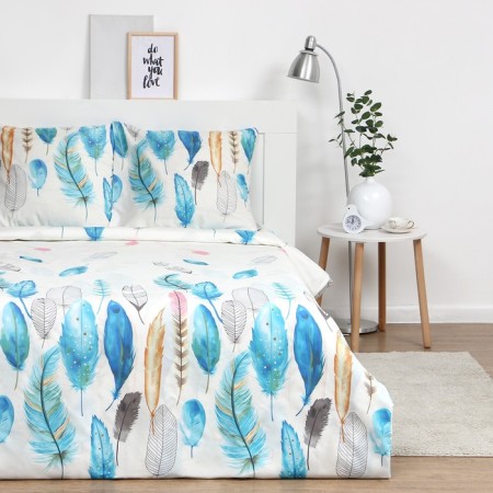 Bed linen saving and I euro "feathers" 200x215 cm, 200x215 cm, 70x70 cm-2 pcs, polysatin, 80 g/m²-2