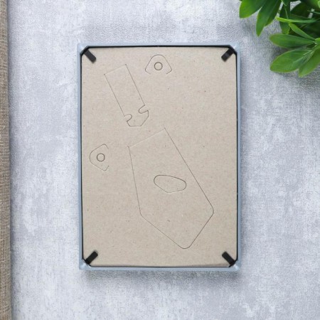 Photo frame plastic L-3 10x15 cm, silver. Met.-3