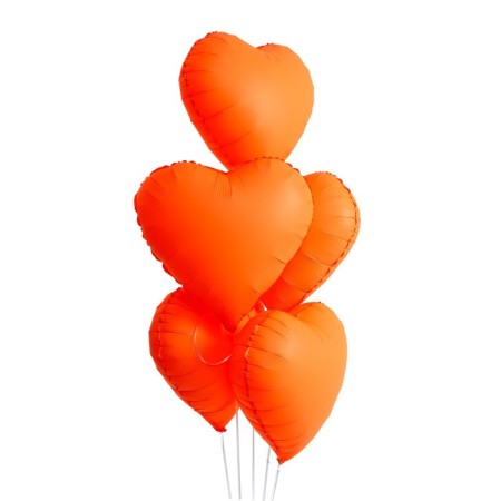 Polymer ball 18 "Neon heart", Orange color-1