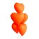 Polymer ball 18 "Neon heart", Orange color