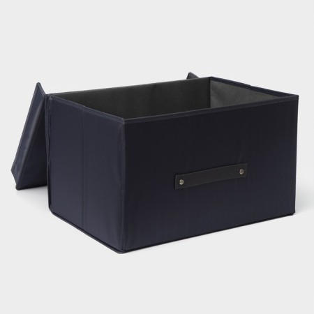 Stelly box for storage with a lid LadOM, 40 × 30 × 25 cm, black color-3