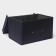 Stelly box for storage with a lid LadOM, 40 × 30 × 25 cm, black color
