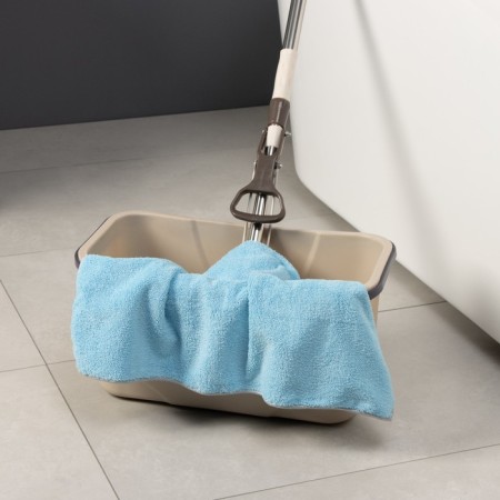 Raccoon rag, 250 g/m², 60 × 80 cm, microfiber, with overlock, 1 pc, color of blue-3