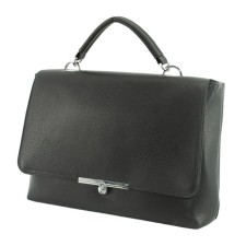 Female bag, artificial leather, black 34x9x27 cm