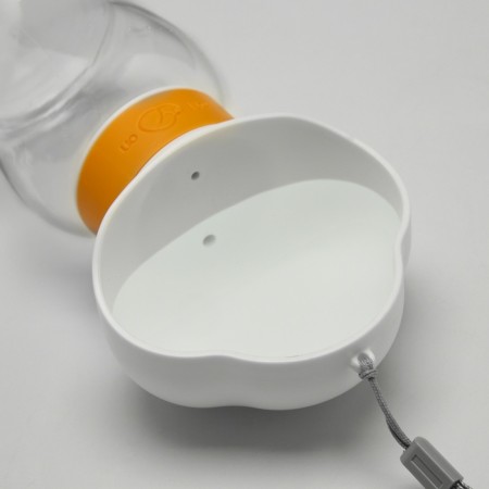 Walking drinker 585 ml+feed container, yellow-6