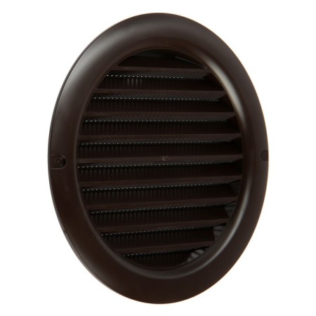 Ventilation grate Zein, D = 125 mm, round, with a grid, flange, ineffective, brown-4