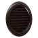 Ventilation grate Zein, D = 125 mm, round, with a grid, flange, ineffective, brown