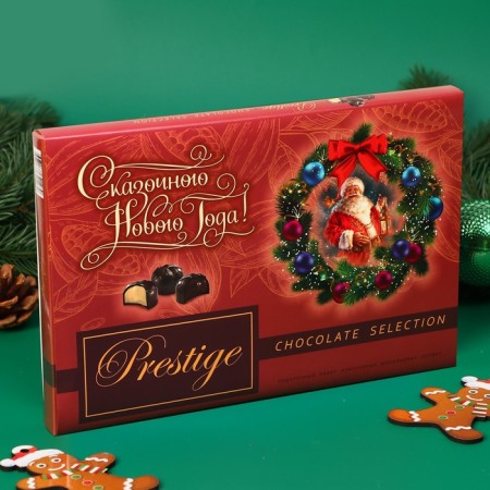 New Year's set of sweets "Prestige" Santa, red. box., 210 g