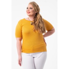 Female jumper, size 54, mustard color