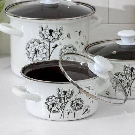 Set of pots "Adagio-5-1 lux", 3 subjects: 1.9 l, 2.5 l, 5 l, covers, induction-1