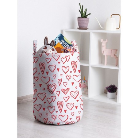 Basket for toys "Different hearts, size 35x50 cm