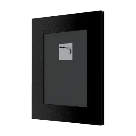 Mirror with fatset in a baguette frame, a black tree with gold 71 mm, 44x54 cm-1