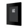 Mirror with fatset in a baguette frame, a black tree with gold 71 mm, 44x54 cm