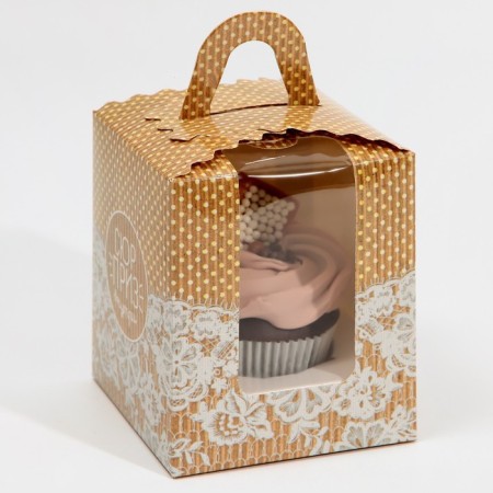 Capley box, confectionery packaging, 1 cell “Surprise inside”, 9 x 9 x 11 cm