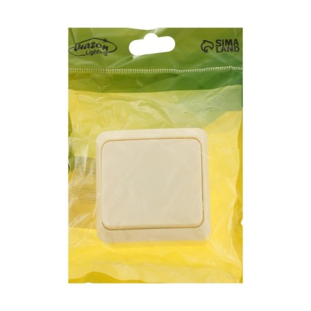 Luazon Lighting "League" switch, 10 A, 1 key, invoice, beige-3