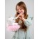Soft toy "Bunny La Pu", in a dress, with a crown